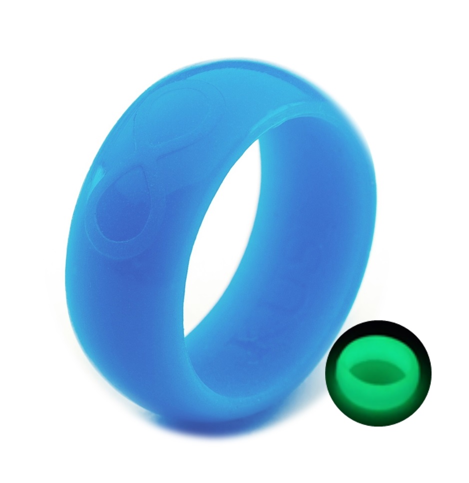 Blue sales silicone ring