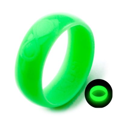 Men’s Green Glow Silicone Ring