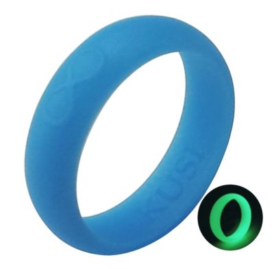 Women’s Blue Glow Silicone Ring